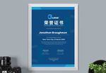 荣誉证书时尚竖版证书