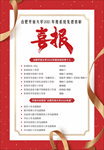 简洁喜报海报宣传