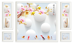 家和富贵 玉兰花 九鱼图
