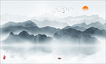 水墨山