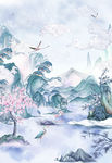 中式背景装饰画