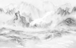大厅灰色石纹山水 TIF分层