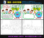 地球一小时保护环境地球手抄报