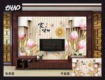 3D电视客厅背景墙