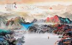 新中式抽象山水画