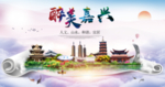嘉兴绿色宜居中国风城市海报