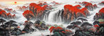 鸿运当头 聚宝盆 风水画