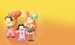 儿童节生日会卡通海报