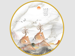新中式圆形装饰画