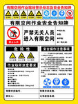 有限空间作业告知卡