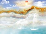 大理石纹气吞山河背景墙