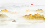 金色山水画