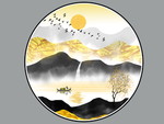 新中式圆形装饰画