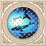 海底世界欧式金色天顶壁画