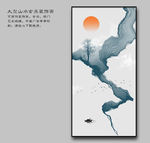 现代意境抽象玄关装饰画