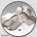 禅意山水画 烟雾山水画