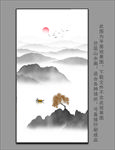 禅意水墨壁画