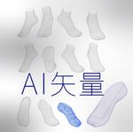 AI矢量脚模型线稿手绘
