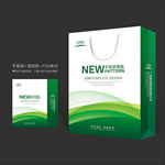 绿色手提袋 手提袋设计 手提袋