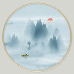 禅意水墨山水画