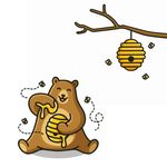 卡通棕熊