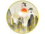新中式圆形装饰画