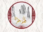 新中式圆形装饰画