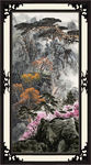 竖幅山水画