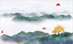 新中式山水画