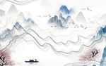 高清 山水画高档画 TIF分层
