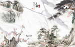 中国风爆款山水画 TIF分层