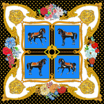 马 方巾