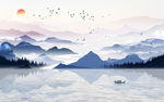 水墨山水画
