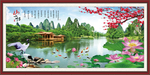 山水背景墙  山水风景画