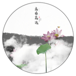水墨荷花玄关
