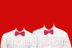 领结结婚证件照 结婚登记照