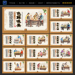 火锅文化 火锅展板