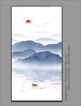屏风山水挂画
