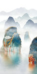 简约山水玄关画 TIF分层