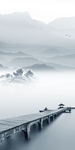 意境山水玄关画 TIF分层