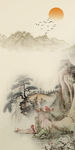 中国风高雅玄关画 TIF分层