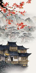 江南轻奢玄关画 TIF分层
