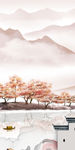 山水画现代风玄关画 TIF分层