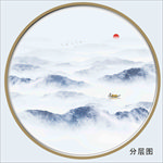 抽象水墨山