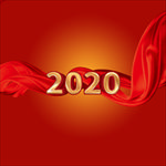 2020立体鎏金字