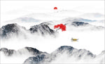意境山水背景