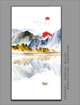 玄关抽象山水画