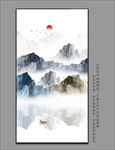 抽象山水挂画