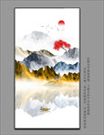 抽象山水壁画