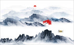 水墨山水画